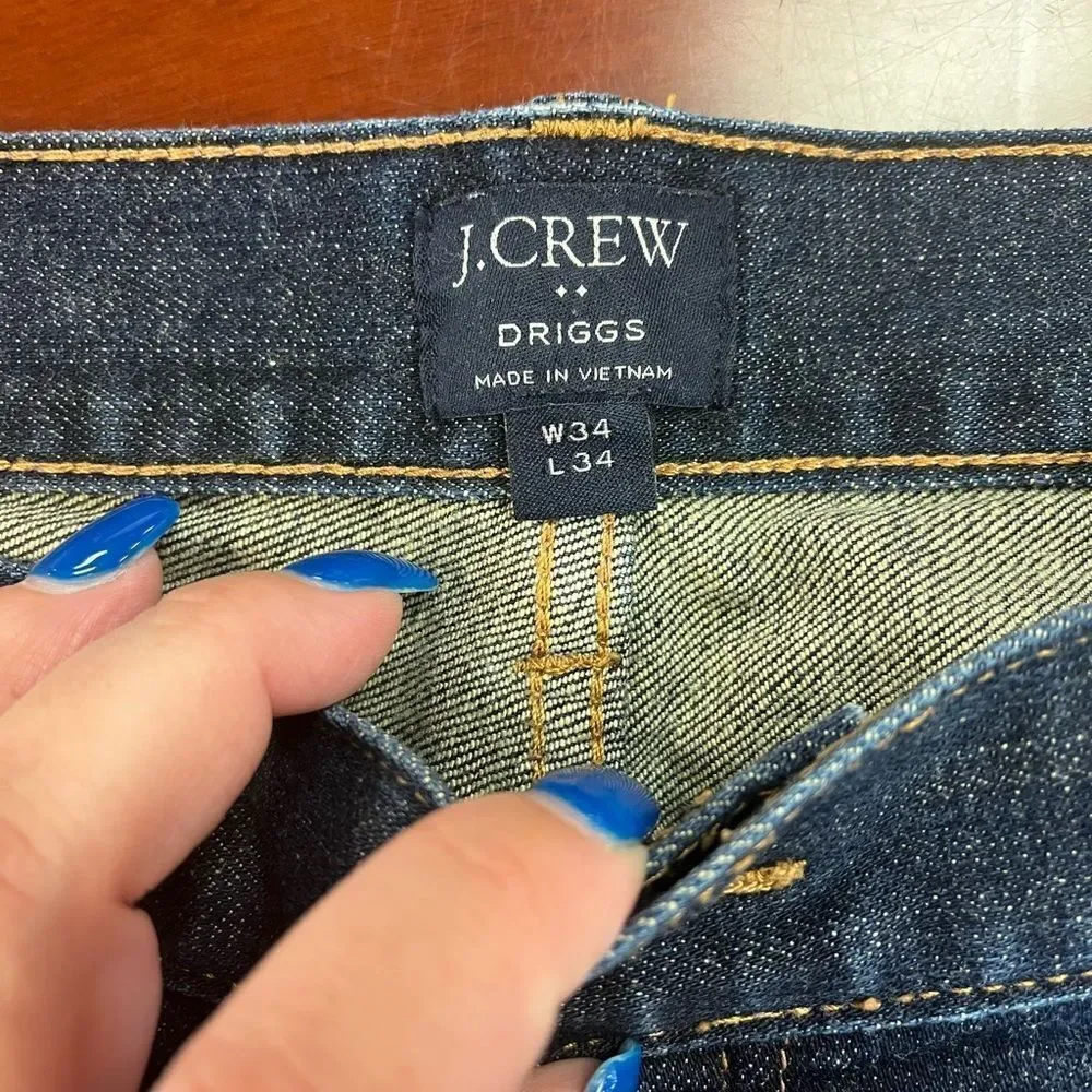 J. Crew Driggs CutJeans sz 34X34 EUC